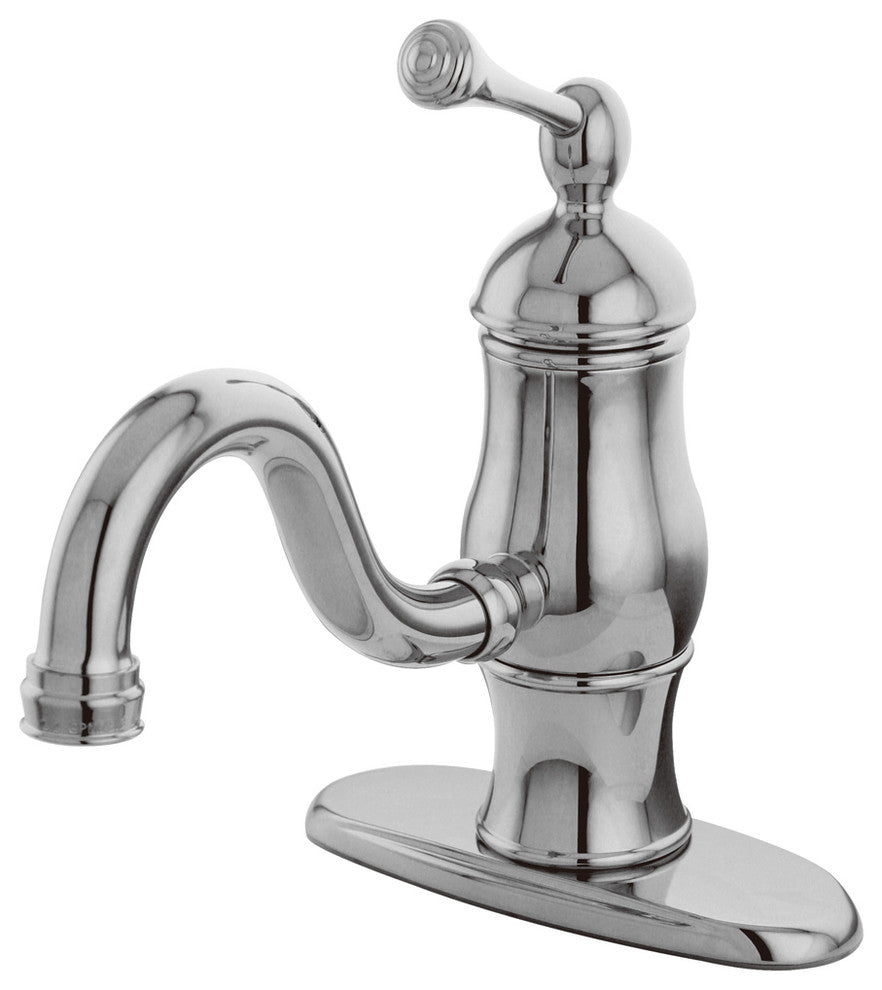 Single Handle 4" Lavatory Faucet with Push-Up & Optional Deck Plate KS1401BL