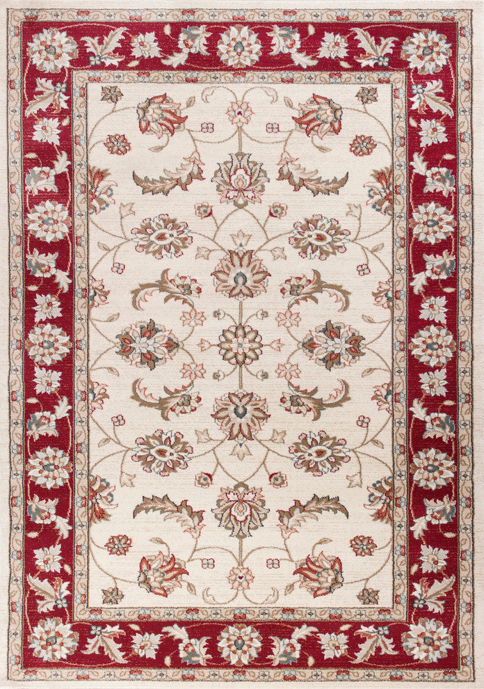 Avalon 5613 Ivory and Red Mahal Rug, 2'x7'7" Runner