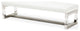 Aico Amini State St Non Storage Bed Bench in Stainless Steel