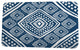 Upscale Getaway Diamond Jill Geometric Print Bath Mat, Navy Blue, 21"x34"