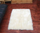 Faux Fur Area Rug Rug Ivory 3'5"x4'6" Medium