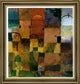 Paul Klee Red and White Domes - 16" x 16" Framed Premium Canvas Print
