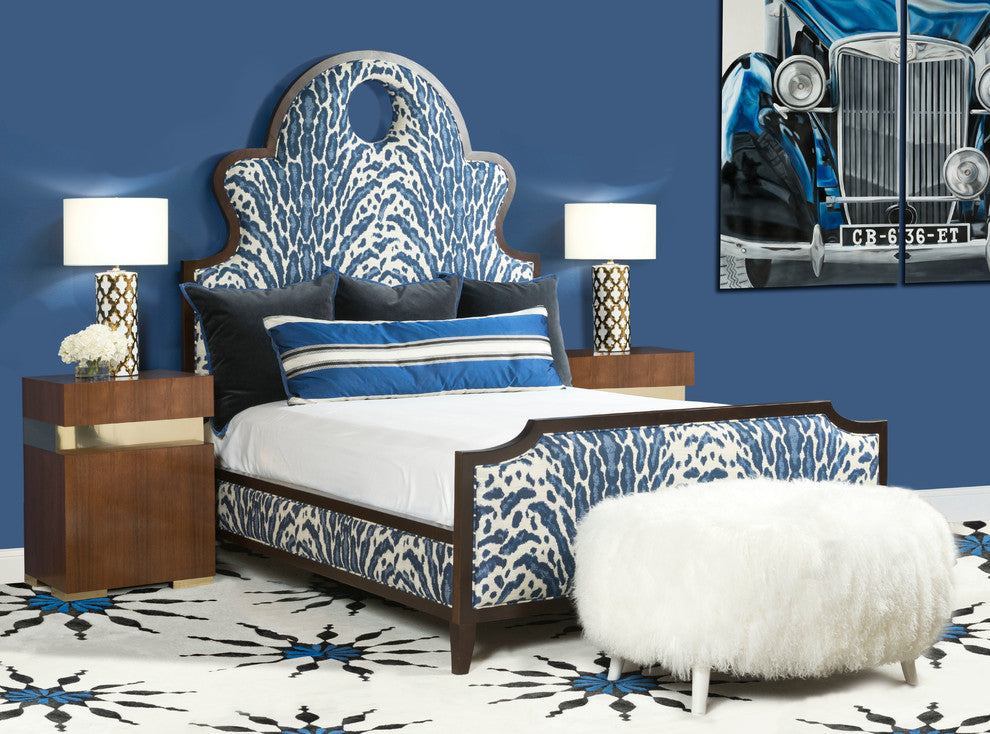 Denise Bed Queen Cobalt Reptile