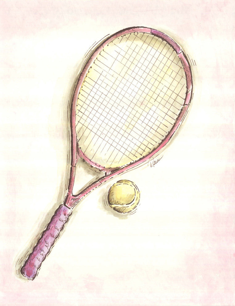 Marmont Hill, "Racket" by Reesa Qualia Painting Print on Wrapped Canvas, 24x31