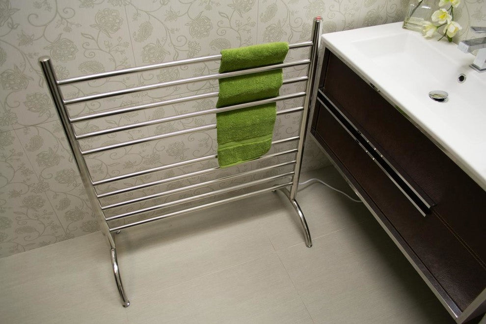 Freestanding Towel Warmer, Polished, 33