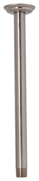 1/2" Ips X 12" Ceiling Mounted Shower Arm With Flange In Polished Brass, Satin Nickel