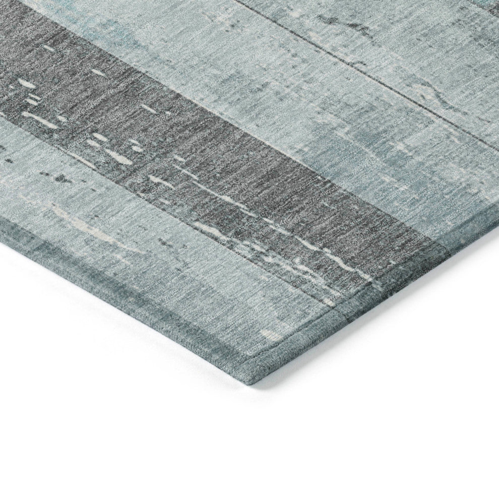Machine Washable Indoor/Outdoor Chantille ACN1868 Teal 5' x 7'6" Rug