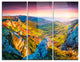 "Pink Rhododendron Flowers" Photo Metal Wall Art, 3 Panels, 36"x28"
