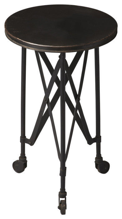 Butler Costigan Industrial Chic Accent Table, Black, Black