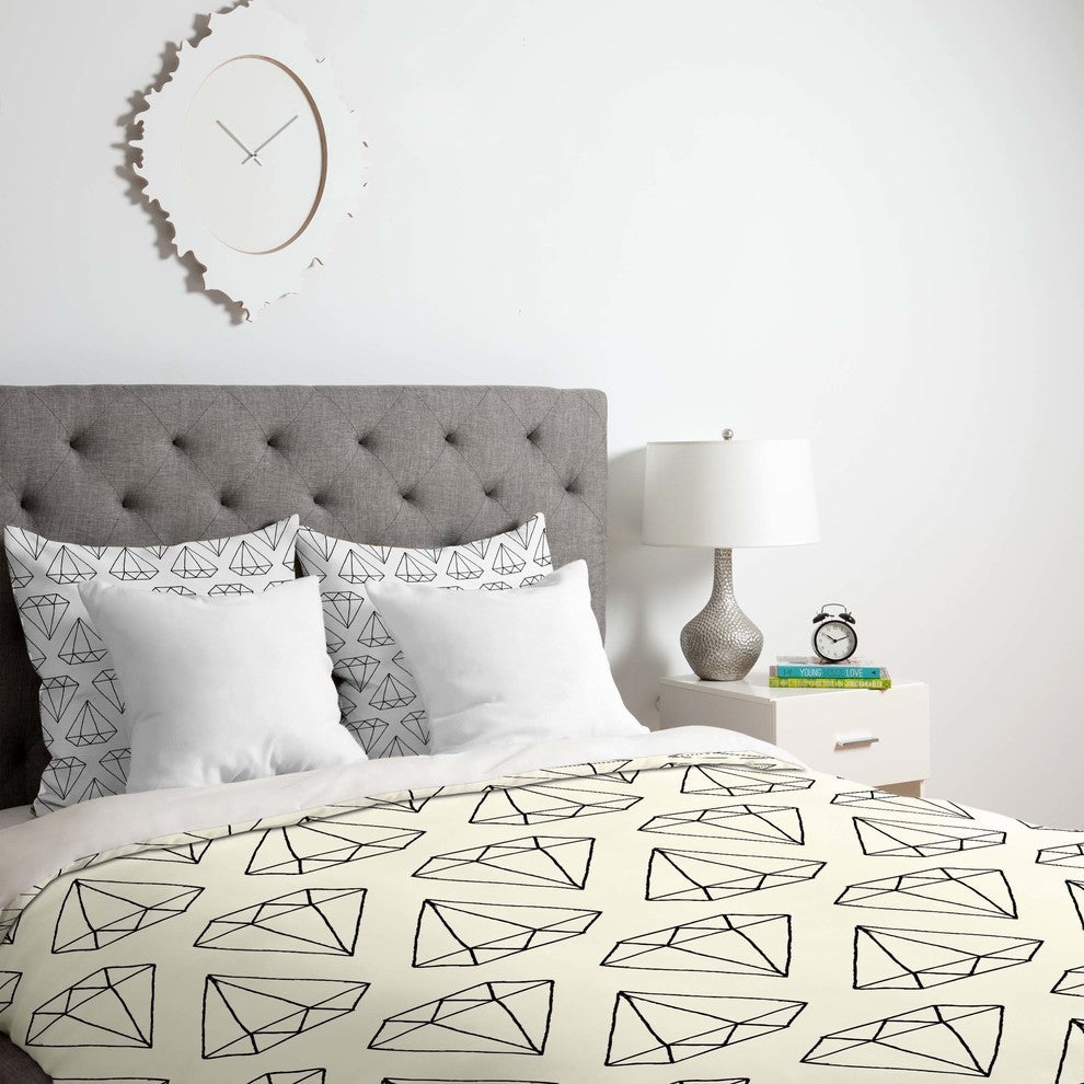 Deny Designs Wesley Bird Diamond Print 2 Duvet Cover - Lightweight