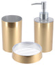 Gold Bath Accessory Set 3-Pieces