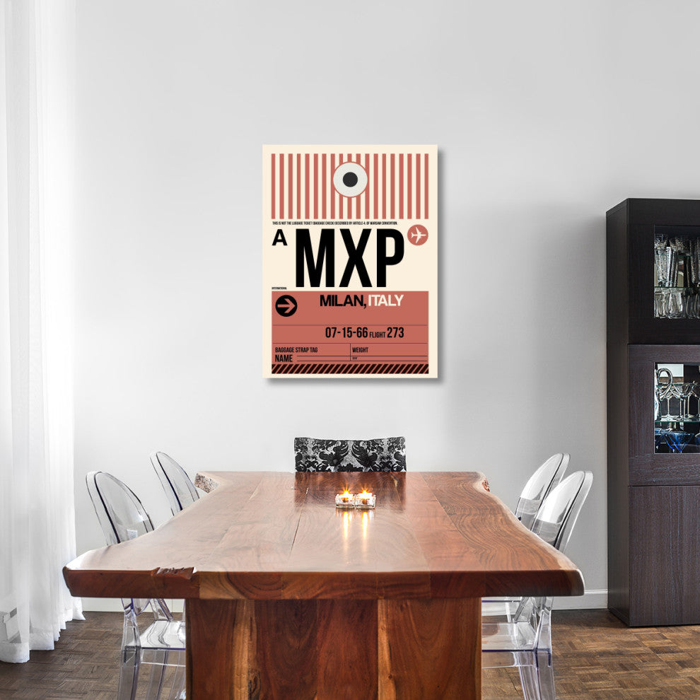 "MXP Milan Luggage Tag 1" Fine Art Print