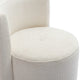 Alyssa Chenille Rolling Desk Chair, Cream Chenille