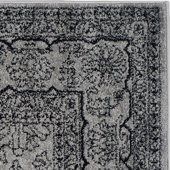 Safavieh Adirondack Adr108A Rug, Silver/Black, 2'6" X 14'0"