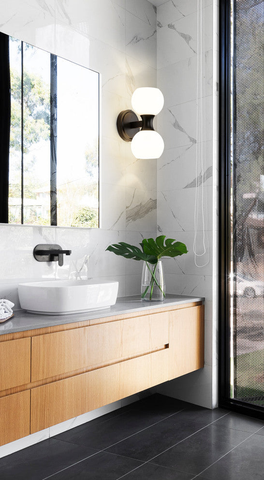 Z-LITE 2-Light Wall Sconce, Matte Black