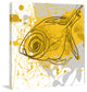 "Yellow Fish" Painting Print on Canvas by Irena Orlov
