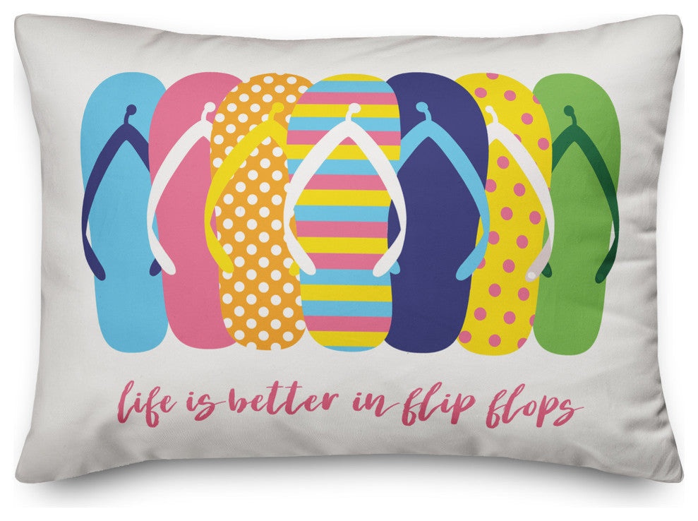 Life is Better in Flip Flops 14x20 Throw Pillow