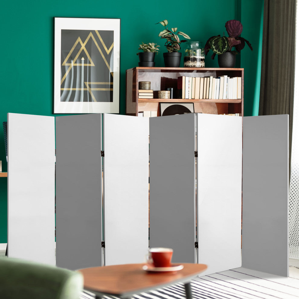 4' Tall Do It Yourself Canvas Room Divider, 6 Panel