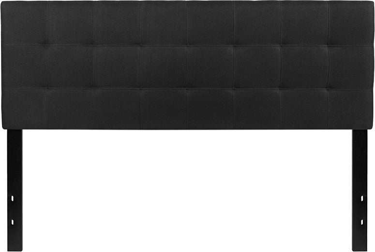 Bedford Tufted Upholstered Queen Size Headboard, Black