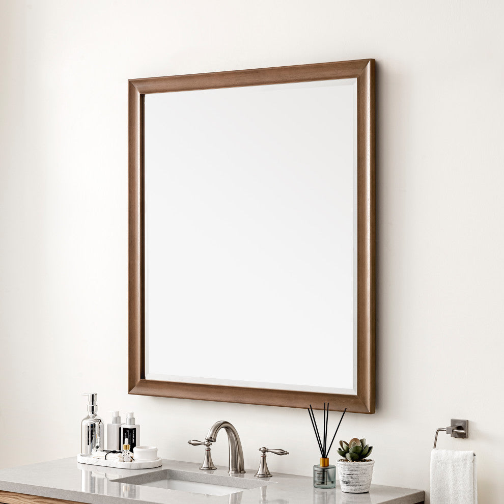 Glenbrooke 36" Mirror, White Wash Walnut