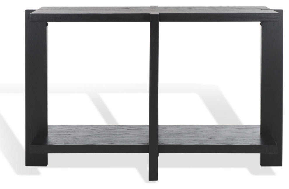 Safavieh Couture Quigley Rectangle Wood Console Table, Black