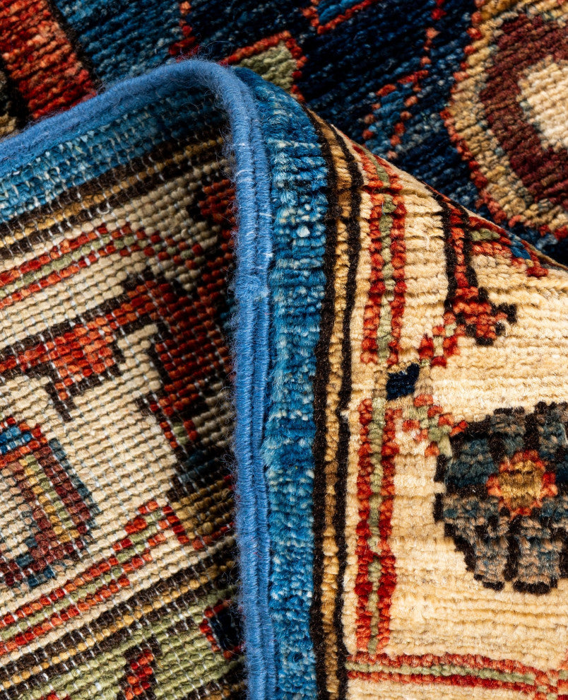 Serapi One-of-a-Kind Hand-Knotted Area Rug Light Blue, 2'9" x 9'7"