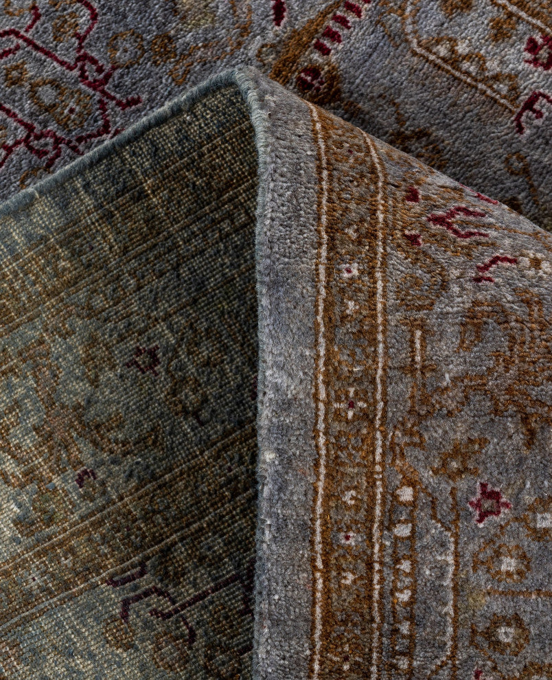 Overdyed One-of-a-Kind Hand-Knotted Area Rug Gray, 3' 1" x 4' 10"