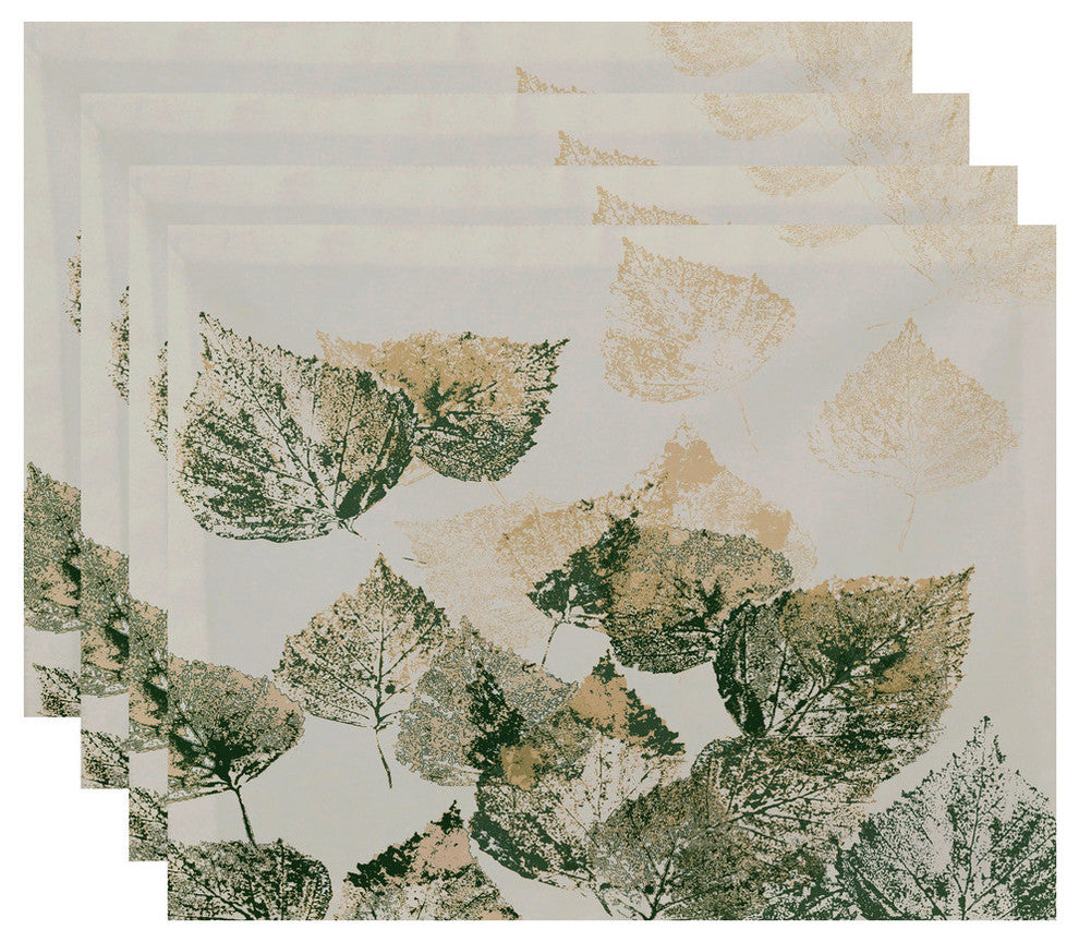 Fall Memories Floral Print Placemat, Set of 4, Green