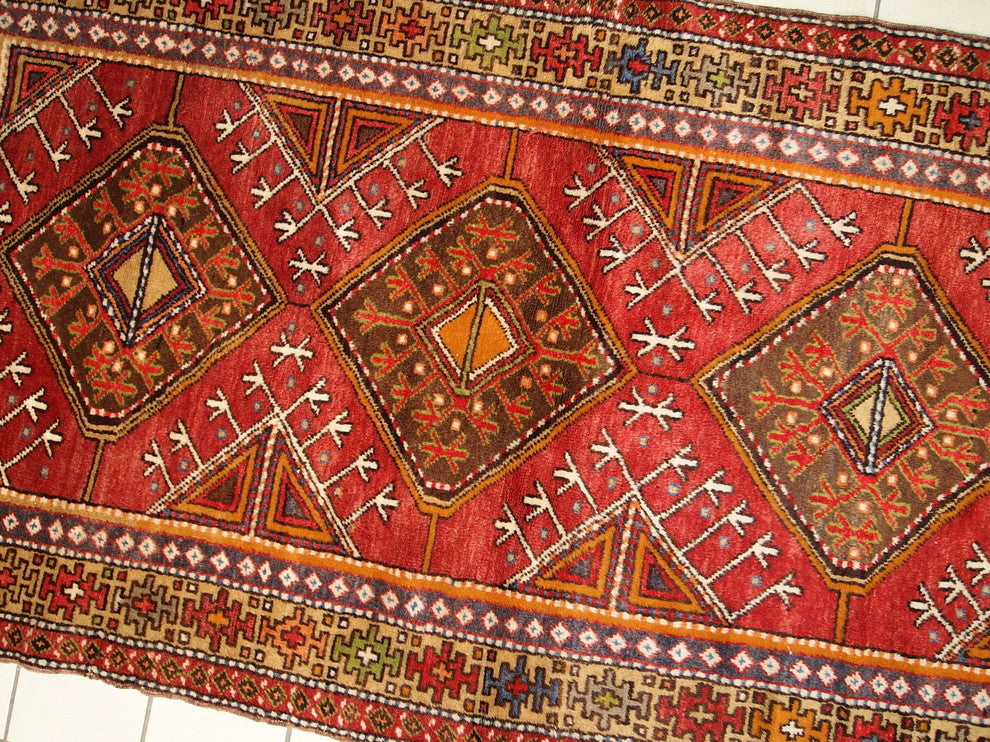 Consigned, Hand Made Antique Turkish Anatolian Rug 3.5'x6.8', 1920