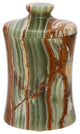 Vinca Collection Whirl Green Onyx 3" x 5" Cannister