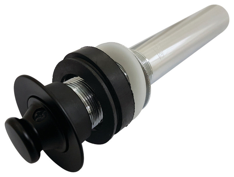 Kingston Brass Lift and Turn Sink Drain without Overflow, Matte Black