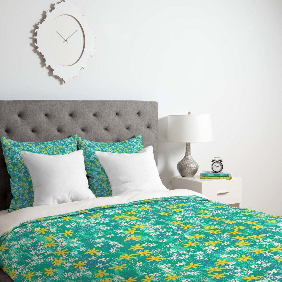 Deny Designs Joy Laforme Wild Daisies Duvet Cover - Lightweight