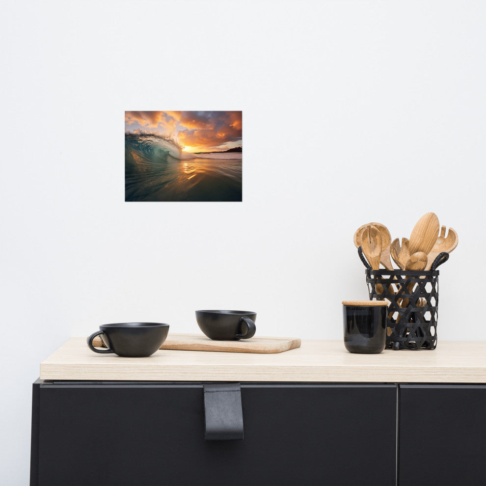 Coastal Art: Ephemeral Whispers Realism Painting Digital Artwork Loose Art Print, 8" X 10"