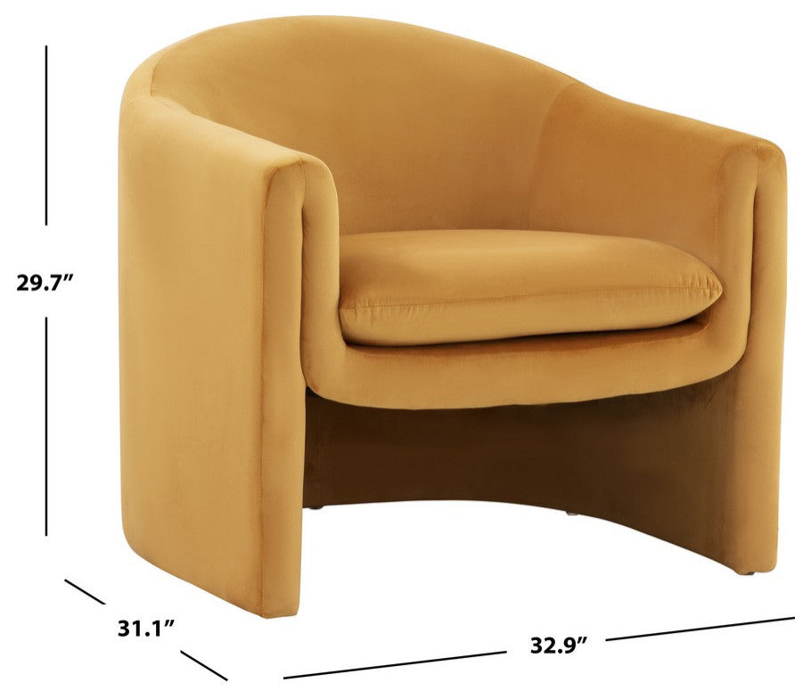 Safavieh Laylette Upholstered Accent Chair, Pumpkin Orange