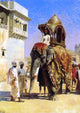 Edwin Lord Weeks A Mogul's Elephant - 18" x 27" Premium Canvas Print
