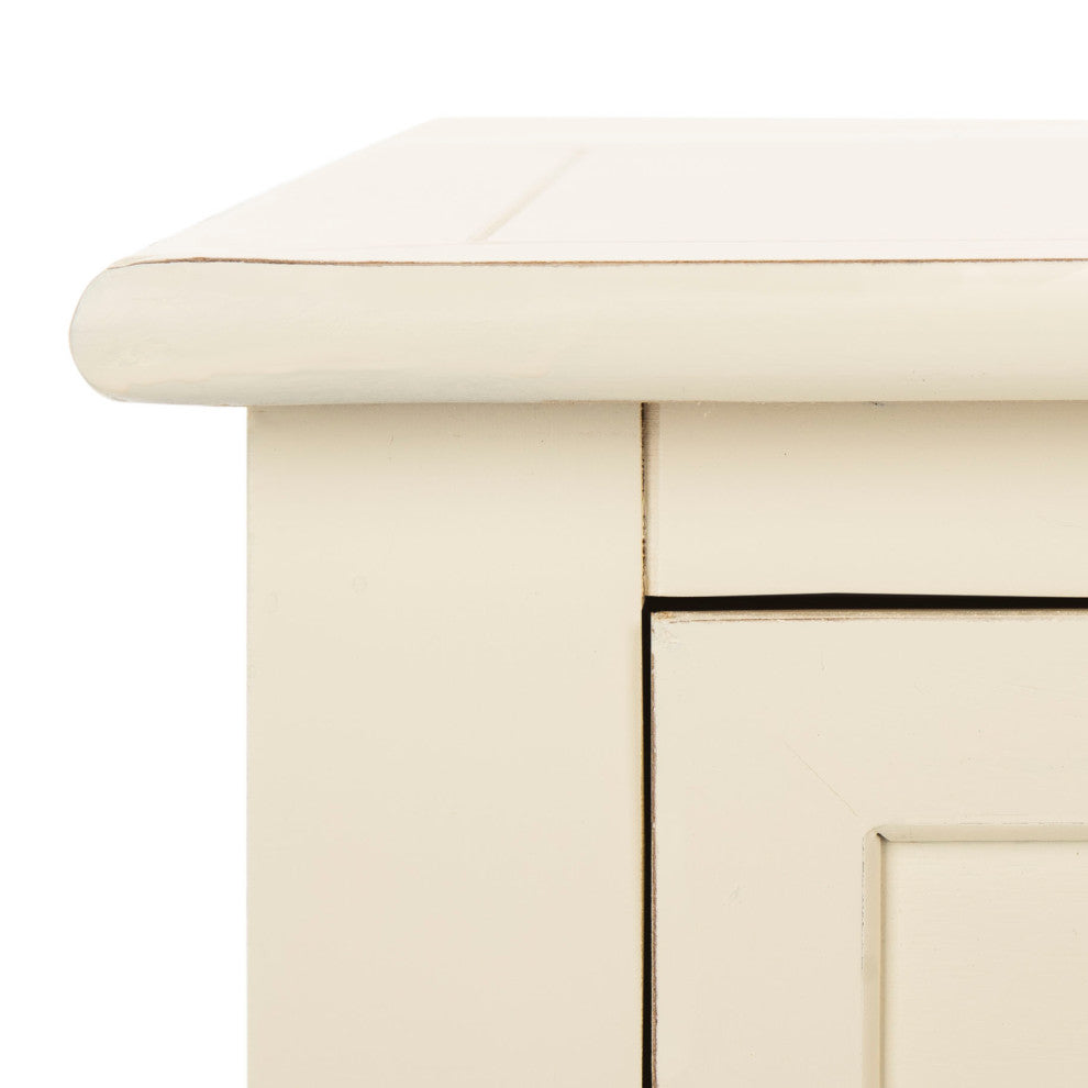 Safavieh Samantha 2-Drawer Console, Distressed Cream
