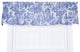 Ellis Curtain Victoria Park Toile 70"x15" Tailored Valance, Blue