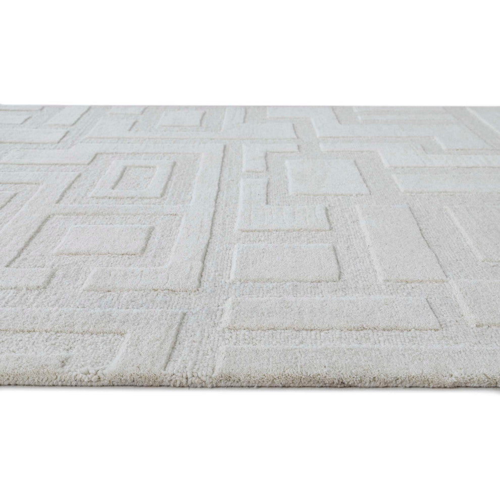Mid-Century Amara Area Rug, Ivory, 2'6"x8'