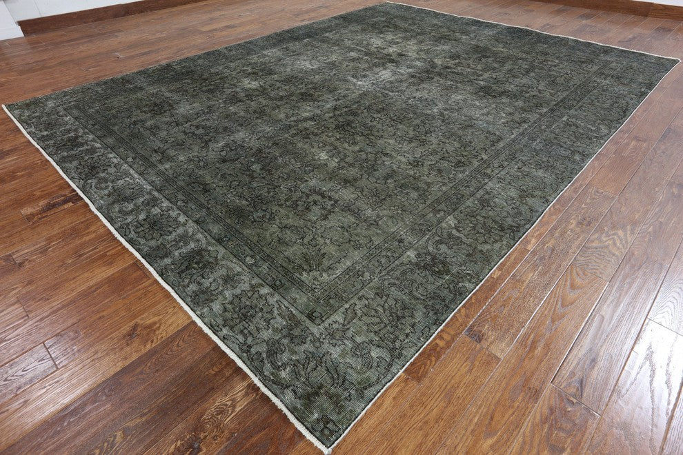 9'x12' Hand Knotted Overdyed Rug, W1929