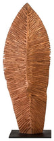 Carved Leaf on Stand, Copper Leaf, Small