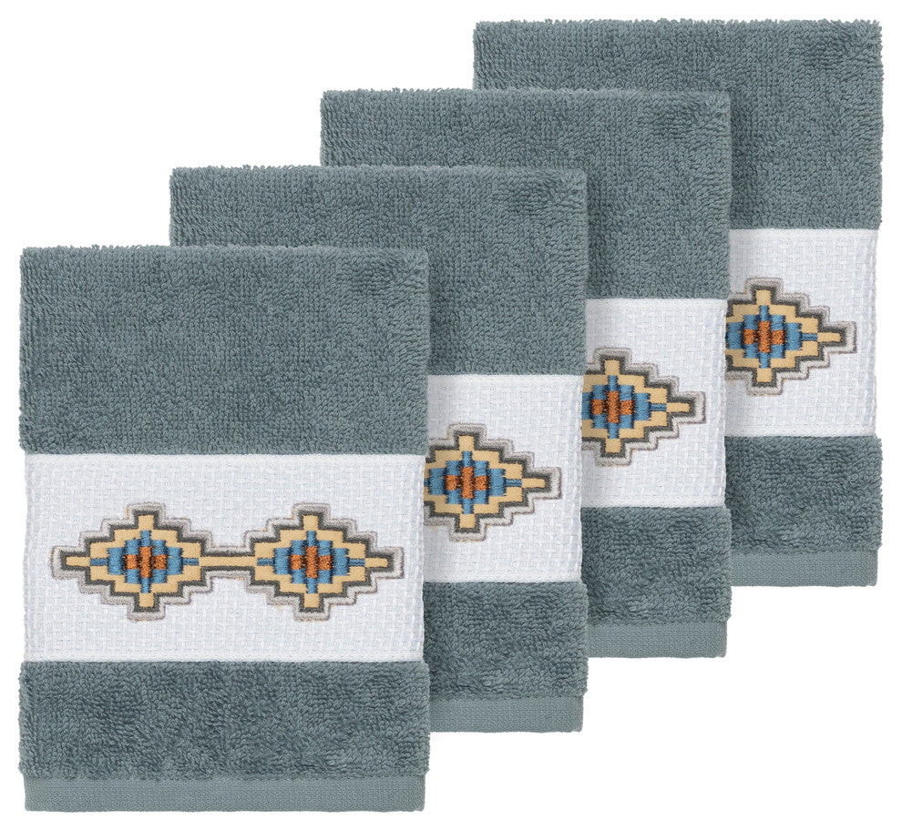 Gianna 4 Piece Embellished Washcloth Set