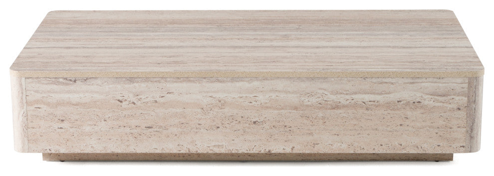 Nova Domus Roma Modern Travertine Rectangular Coffee Table