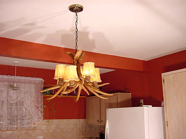 Reproduction Antler Mule Deer Chandelier Light, RS-15