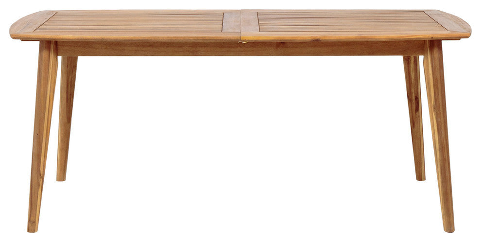 Candance Outdoor Acacia Wood Expandable Dining Table, Teak