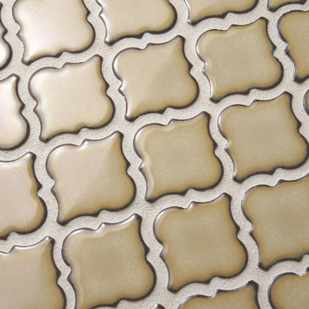 Hudson Tangier Mosaic Floor and Wall Tile, Caffe