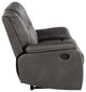 Katrine Manual Reclining Loveseat, Charcoal