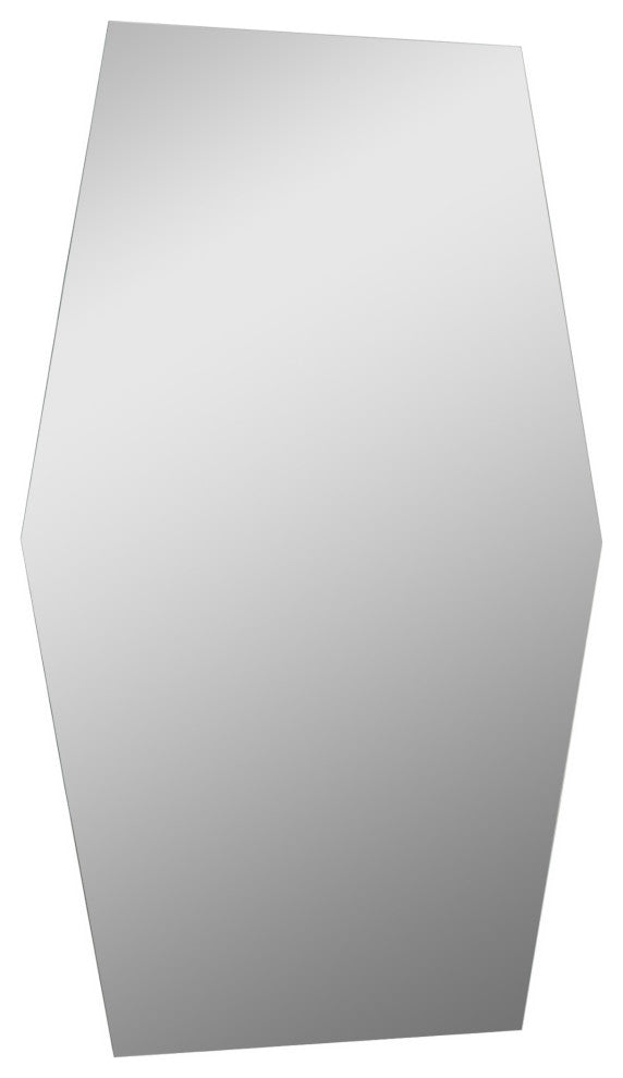 Charly 22 in. W x 28 in. H Octagon Polished Frameless Bathroom Vanity Mirror