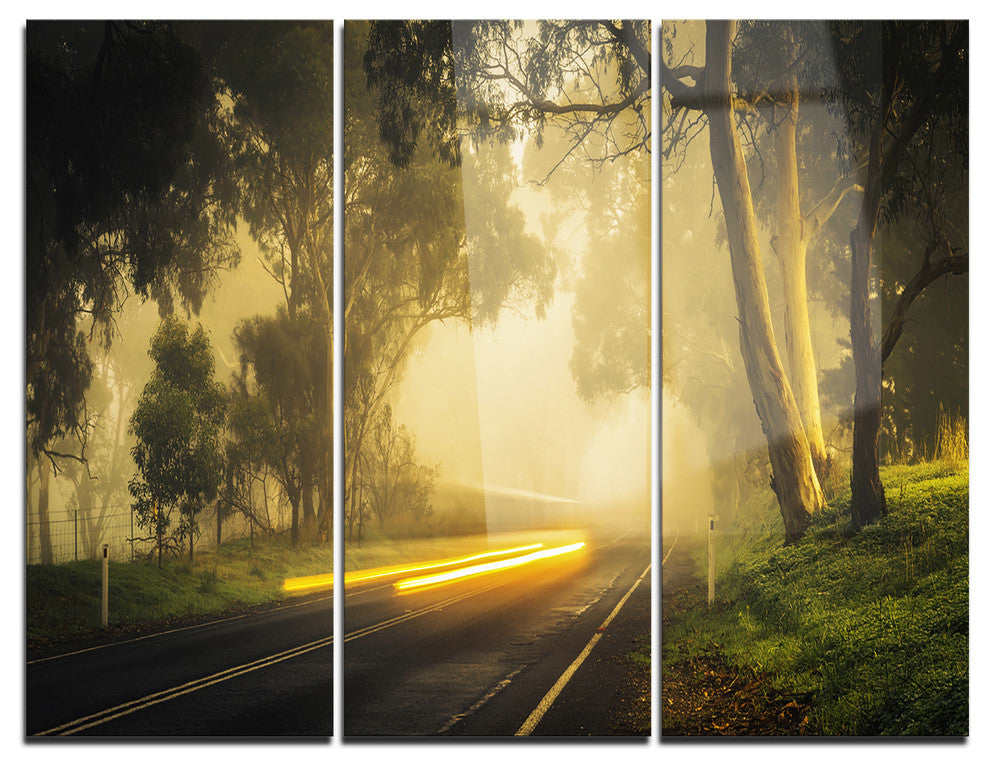 "Country Drive" Photography Metal Wall Art, 3 Panels, 36"x28"