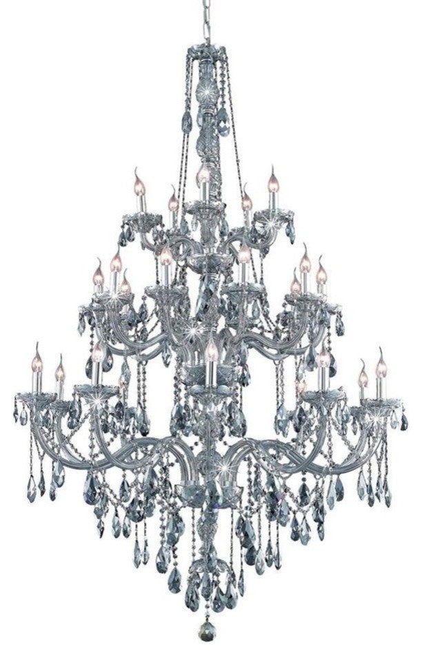 Elegant Verona Foyer Hall Light, Silver Shade Finish With Royal Cut Crystal