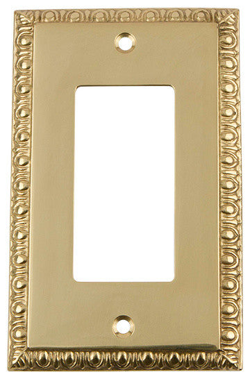 NW Egg & Dart Switch Plate With Single Rocker, Polished Brass